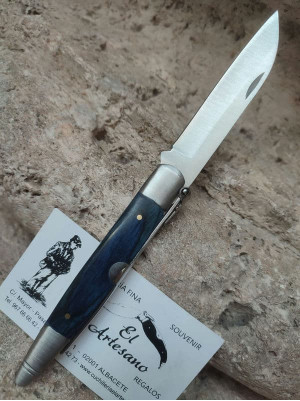 NOVEDAD NAVAJA PUNTA CORTADA MACHETE AZUL 9CM